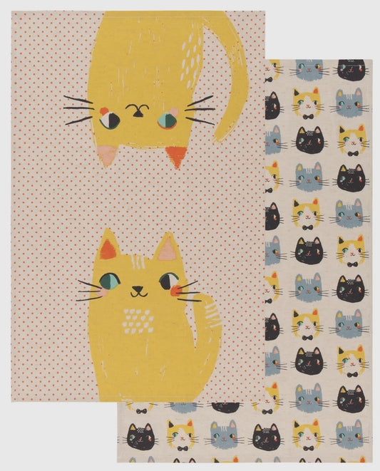 Danica Studio Kitty Meow Meow Dishcloths Set of Two